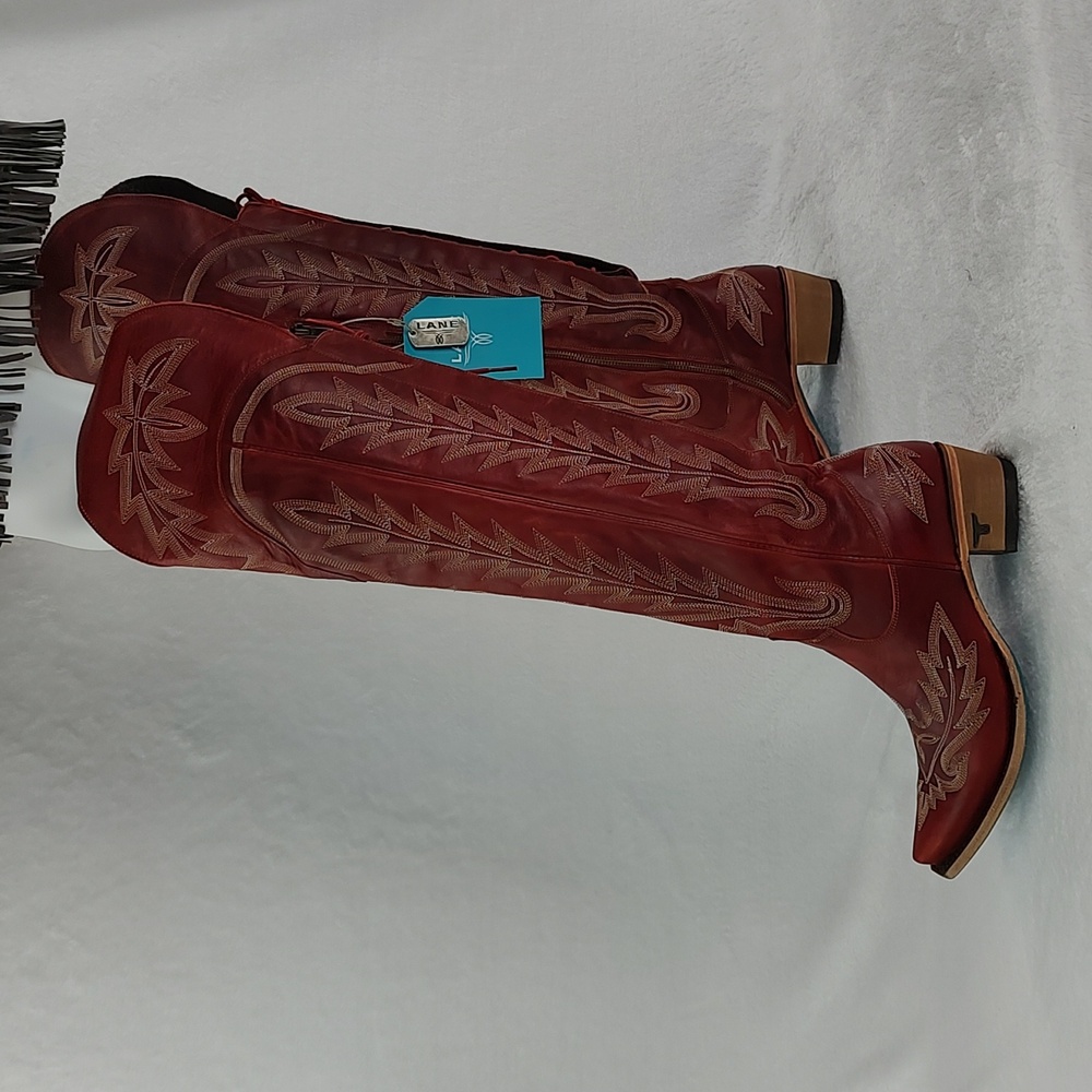 Lane Boots Ladies Lexington OTK Smoldering Ruby Boots LB0499E - Picture 3 of 7